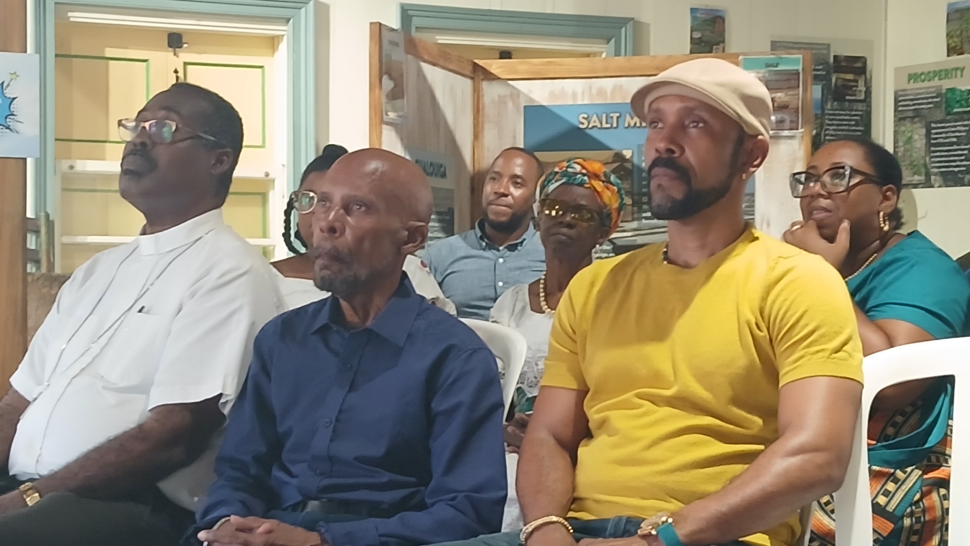 Attentive audience members at the book launch