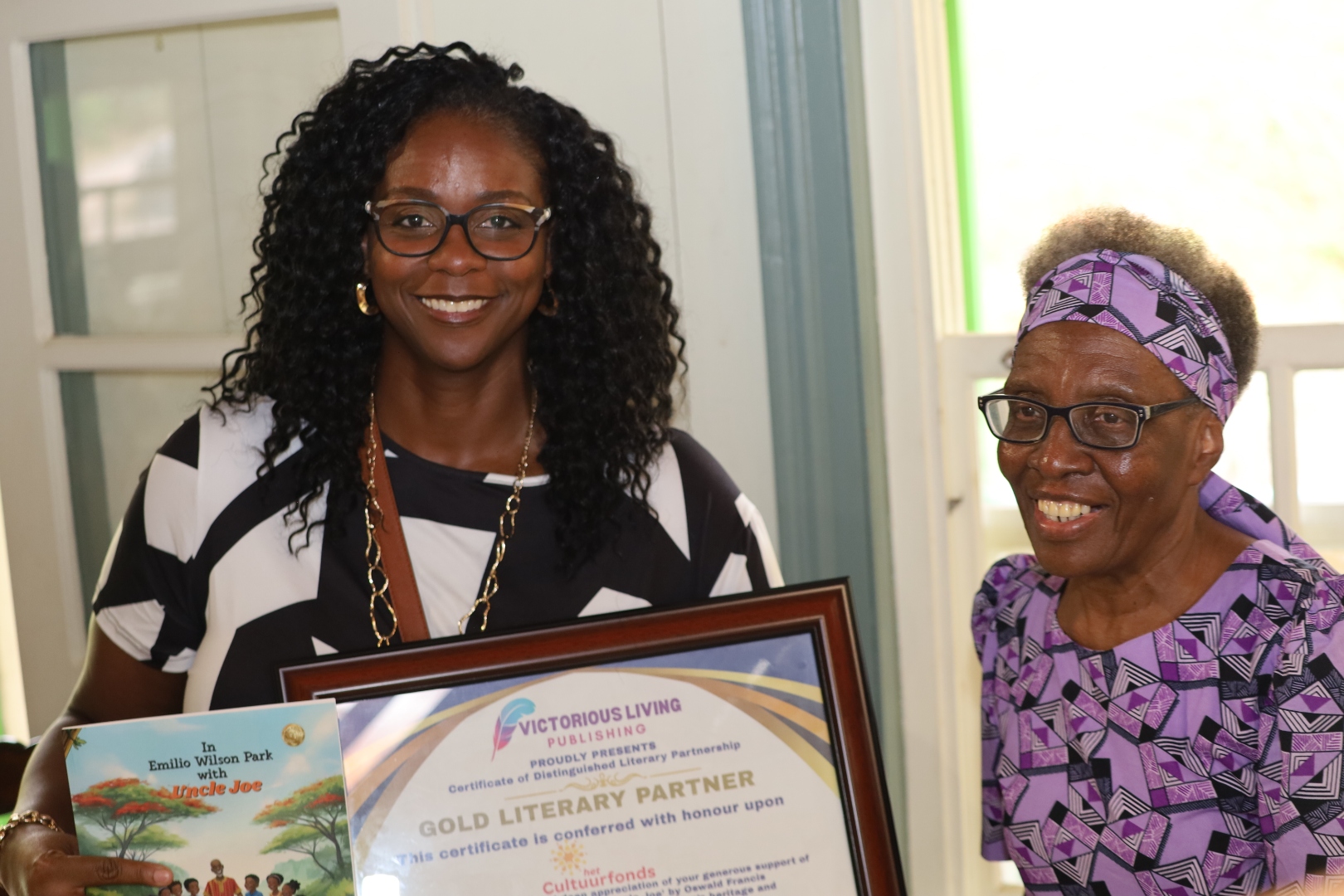 Gold Literary Partner certificate close-up