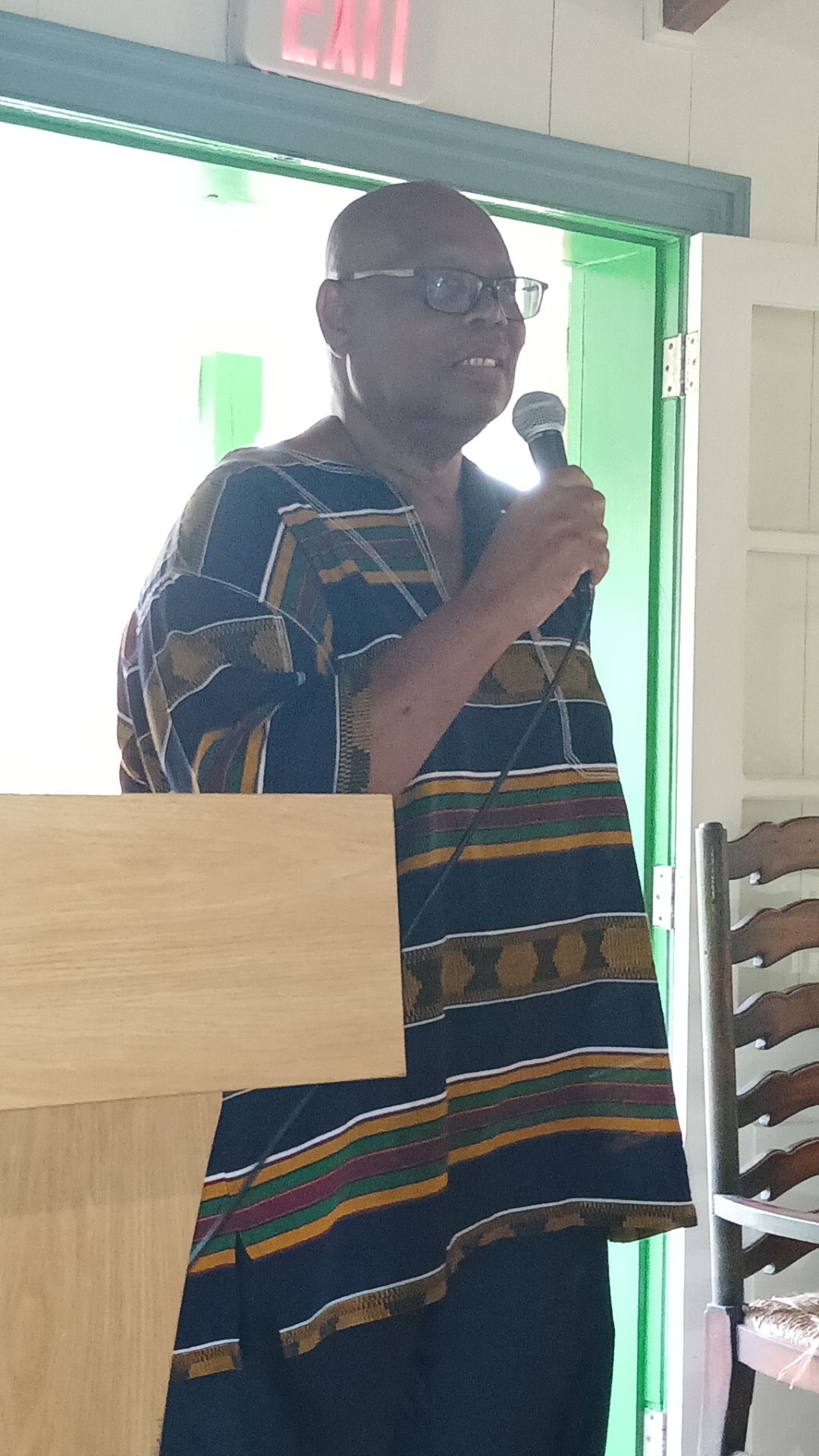 Author Oswald Francis addressing the gathering