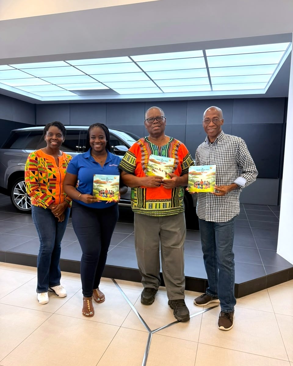 Partnership photo: Publisher Dr. Nicole E. Francis Cotton of Victorious Living Publishing, Earlynna George (Motorworld Group General Marketing Manager), Oswald Francis (educator and author), and Roy Cotton Jr. (host of Love & Inspiration)